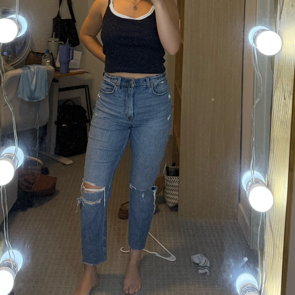 Abercrombie & Fitch Blue Straight Leg Jeans